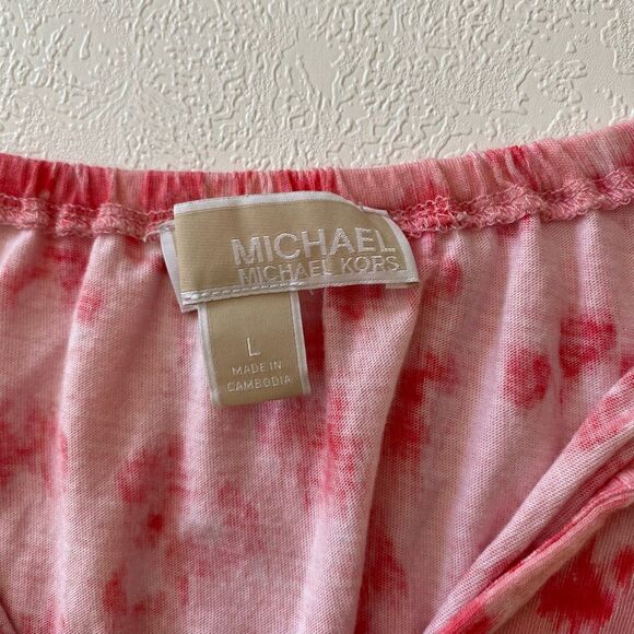 Michael Kors Pink Red Animal Print Sleeveless Blouse Size L - Picture 3 of 7